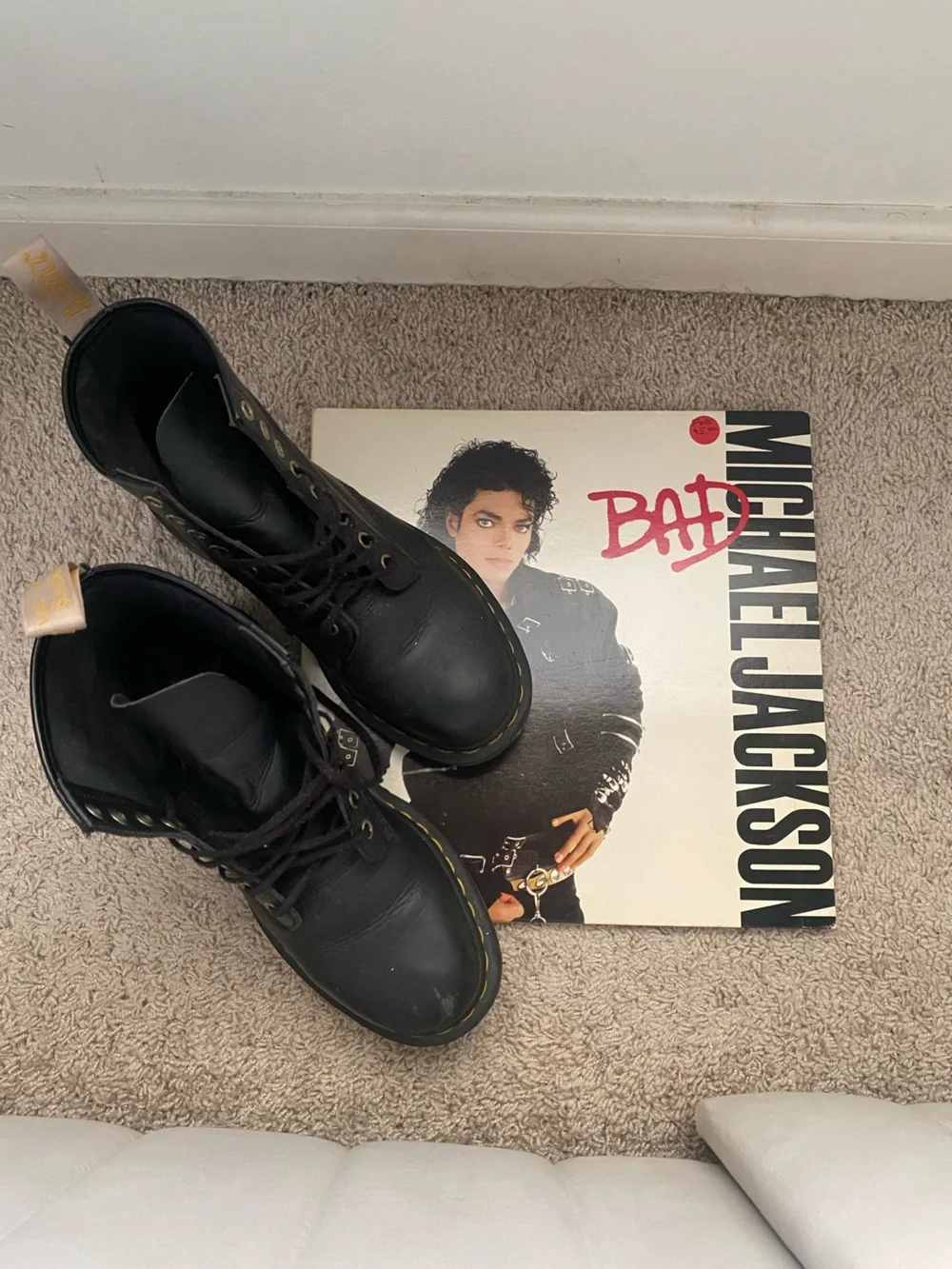 Dr. Martens Black Leather Lace-Up Boots